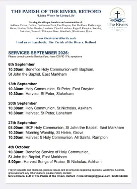 Click Here To Enlarge This Photo Of Upcoming Services