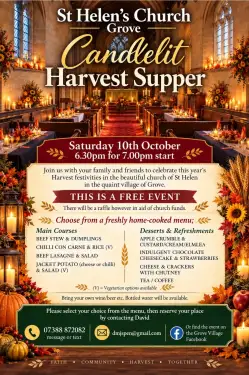 Click Here To Enlarge This Photo Of St Helen's Church Harvest Supper 10th October 6&period;30pm